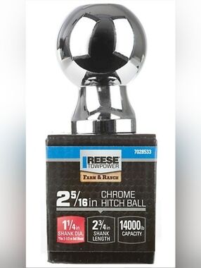 2 5/16" Reese ~ Chrome Tow Hitch Ball
